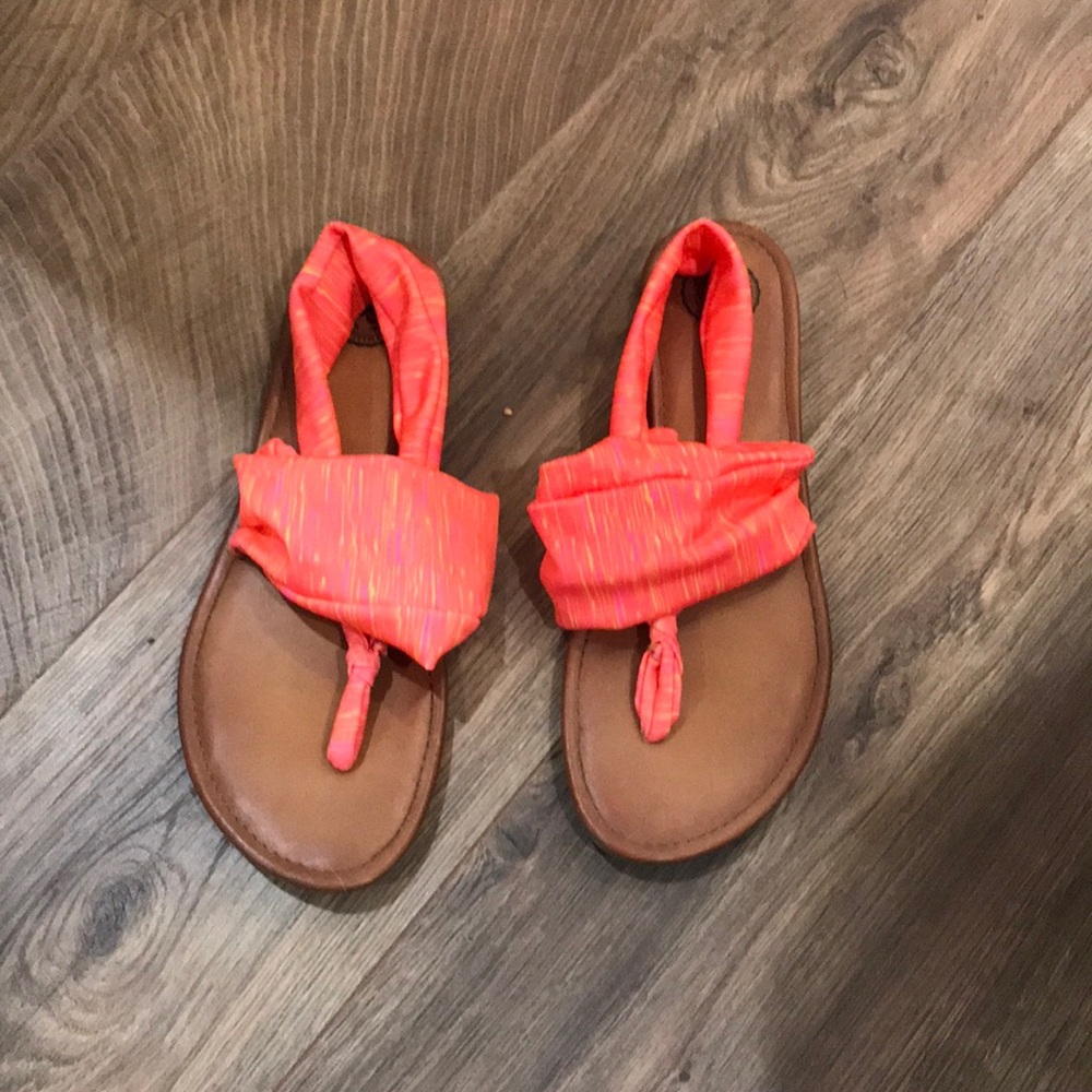 Coral sandals